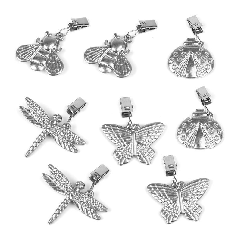 Bekith 8 Pack Tablecloth Weights with Metal Table Clip Clamps for Outdoor Garden Party Picnic Table Covers - Image 1